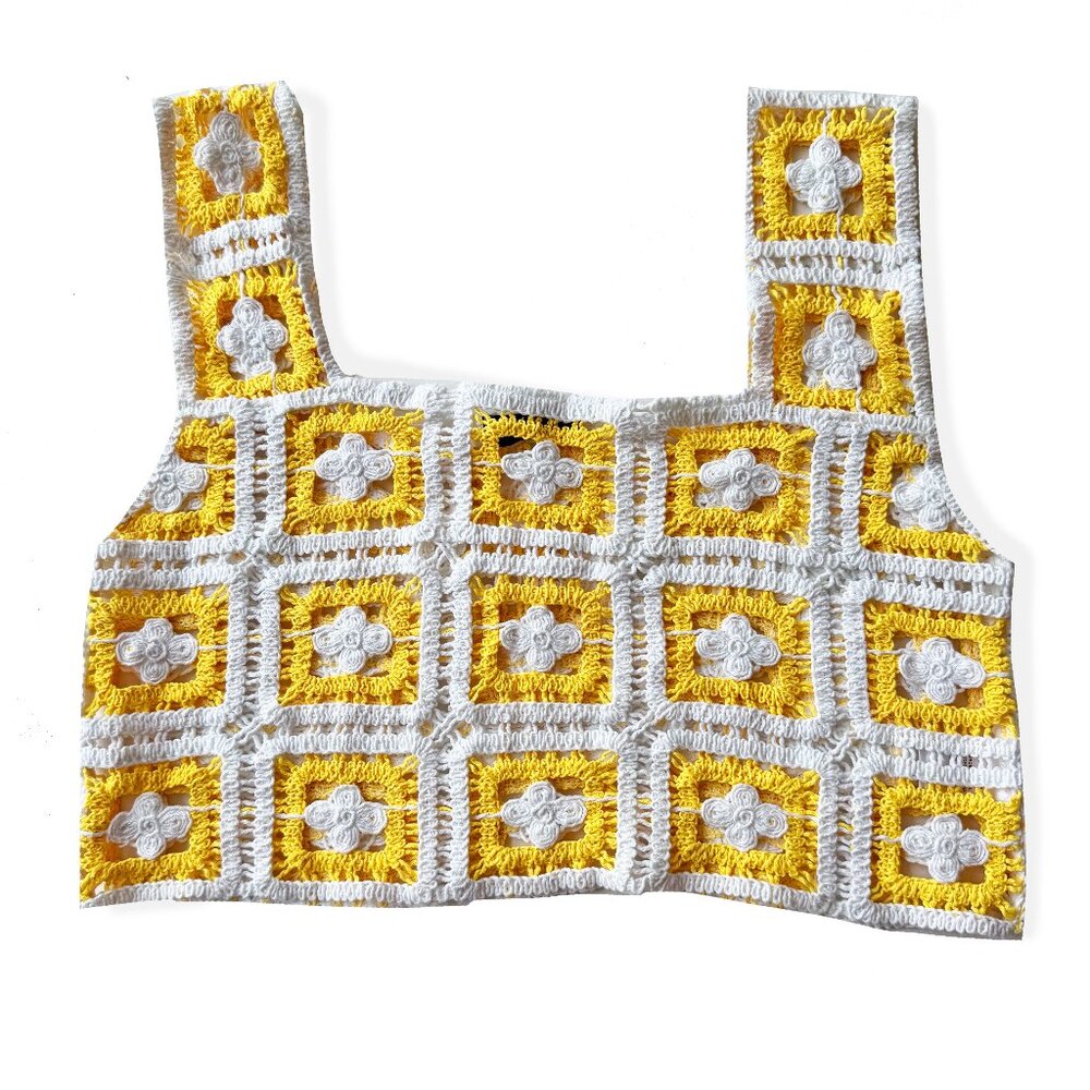 Secondhand Julia by Love J, Crochet Style Cropped Tank Top